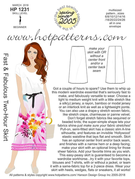 Coming Soon ... Latest Hot Pattern release - Fast & Fabulous Two-Hour Skirt !!!