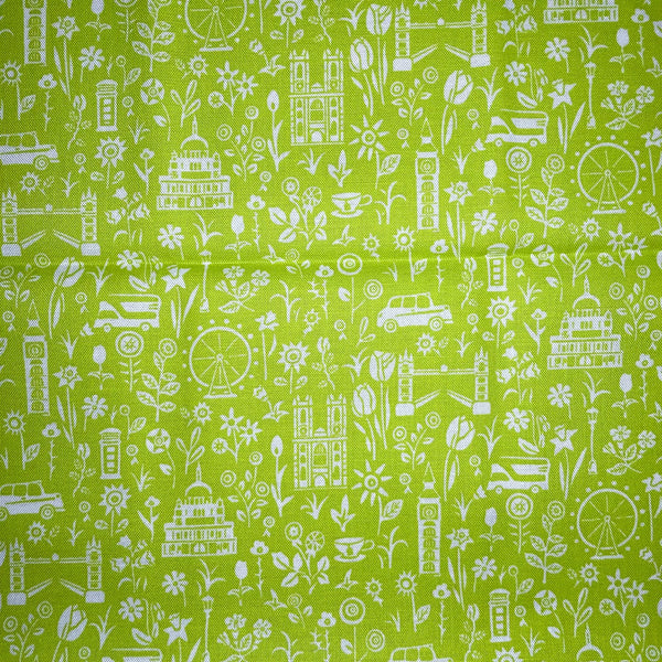 Liberty Lasenby Cotton - Summer in the City (Green) (Fat Quarters)