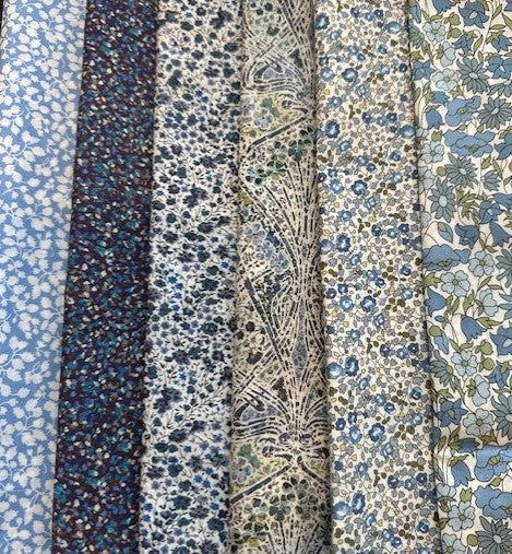 Liberty Tana Lawn - 6 x Fat Quarter pack (Blues)