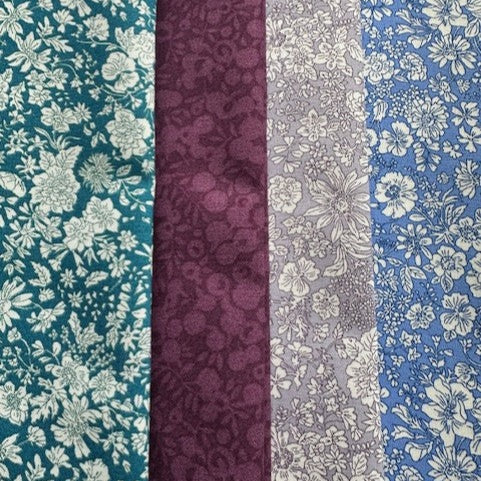 Liberty Lasenby Cotton - Blenders for Tudor Celebration A - 4xFQ pack