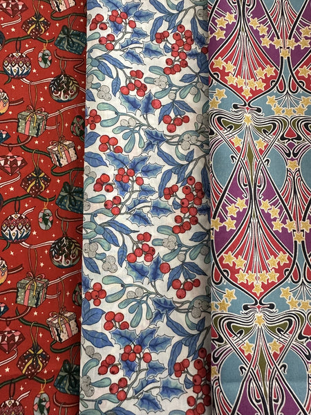 Liberty Tana Lawn - Festive (Gifts/Juniper/Ianthe) 3 x Fat Quarter pack