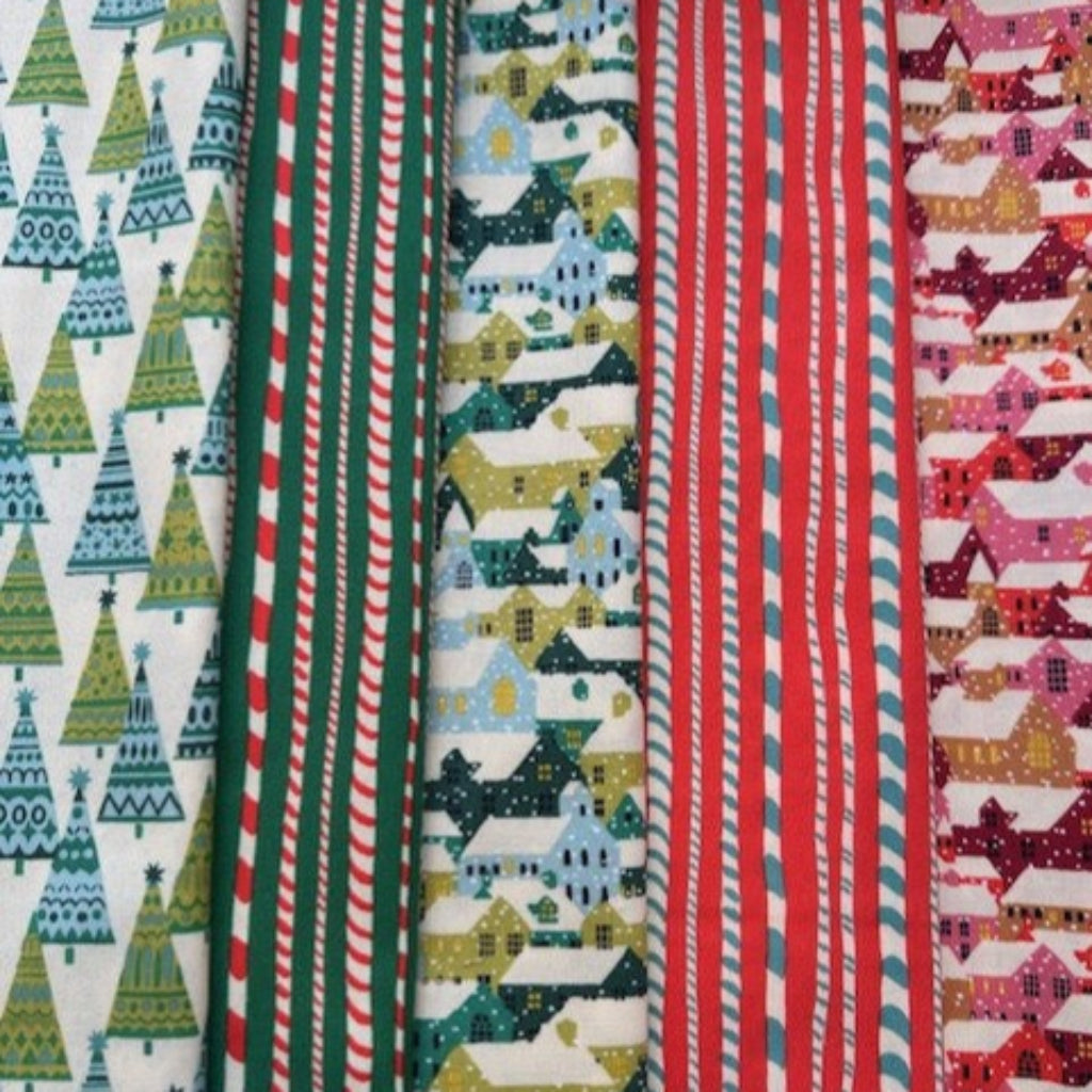 Liberty Lasenby Cotton -  'Festive Fair' Christmas Collection 5xFQ Pack 1