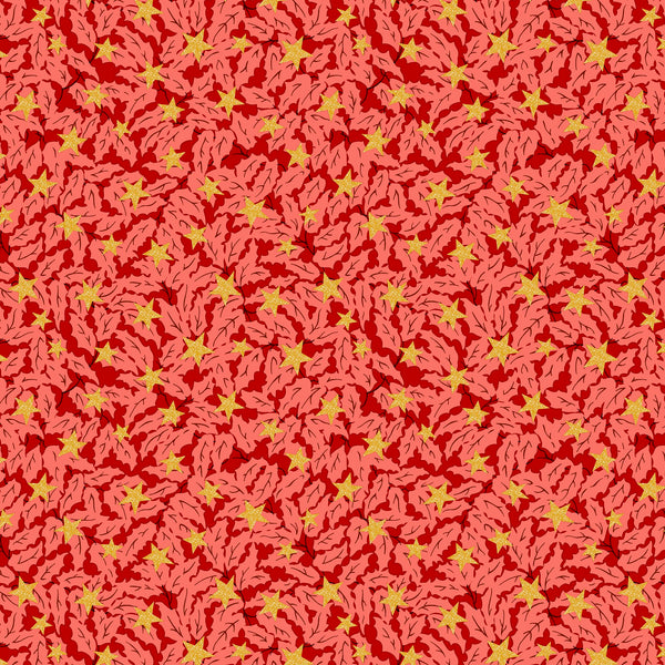 Liberty Lasenby Cotton - Festive Magic - Holly Sparkle 520D