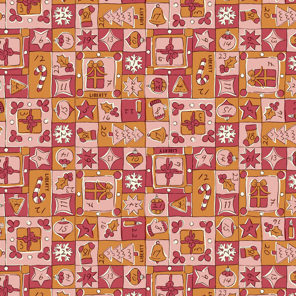 Liberty Lasenby Cotton - Festive Magic - Jolly Countdown 522A