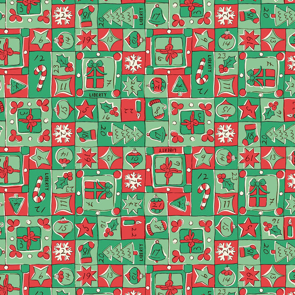 Liberty Lasenby Cotton - Festive Magic - Jolly Countdown 522C