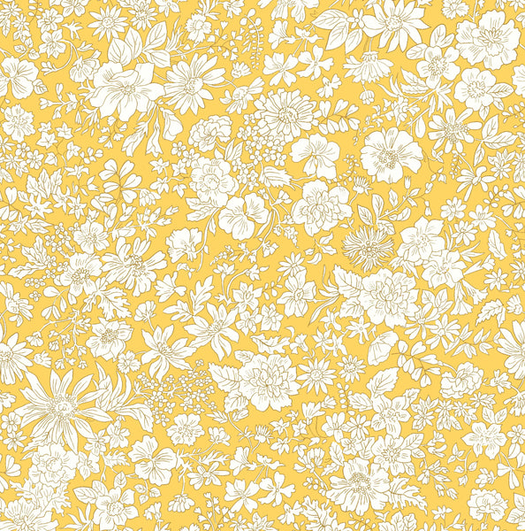 Liberty Lasenby Quilting Cotton Fabric - Emily Belle - Sunshine Yellow