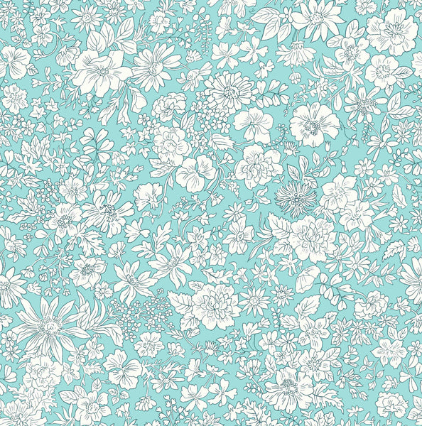 Liberty Lasenby Quilting Cotton Fabric - Emily Belle - Mermaid