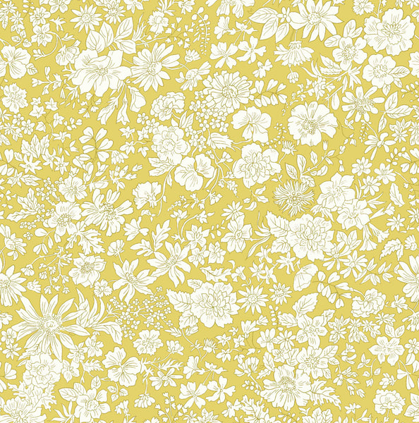 Liberty Lasenby Quilting Cotton Fabric - Emily Belle - Lime