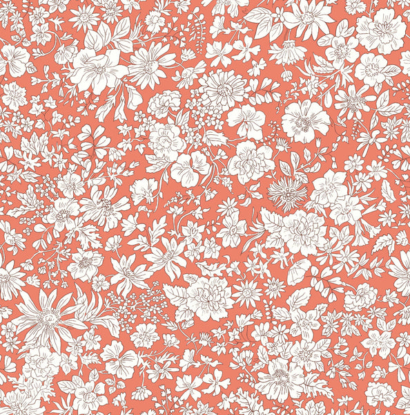 Liberty Lasenby Quilting Cotton Fabric - Emily Belle - Paprika