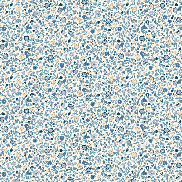 Liberty Lasenby Cotton - Denim Florals - Posy Haze 404A