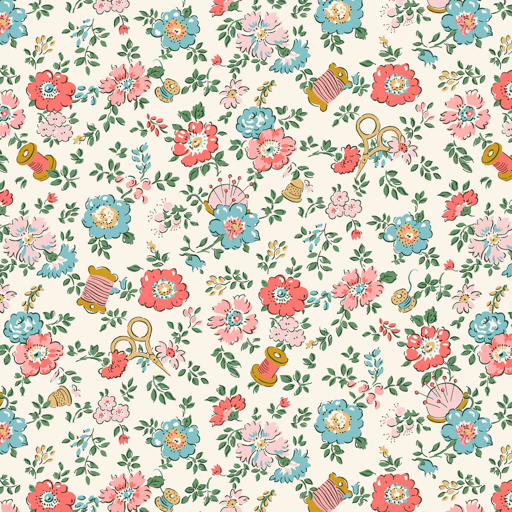 Liberty Lasenby Cotton - Tudor Celebration - Haberdashery Floral 443B