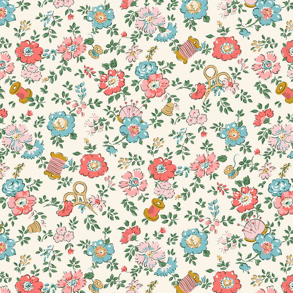 Liberty Lasenby Cotton - Tudor Celebration - Haberdashery Floral 443B