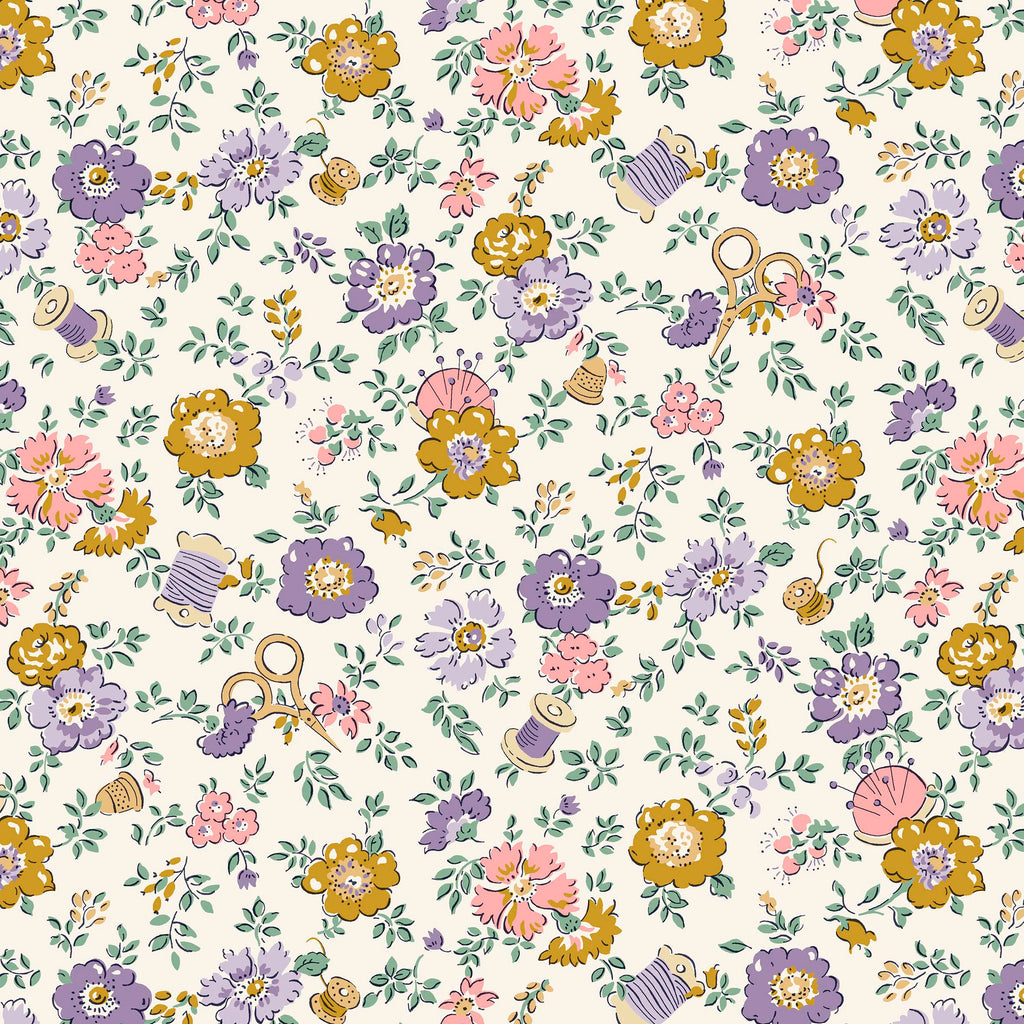 Liberty Lasenby Cotton - Tudor Celebration - Haberdashery Floral 443C