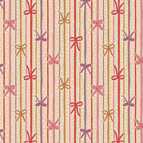 Liberty Lasenby Cotton - Festive Magic - Ribbon Stripe 521A