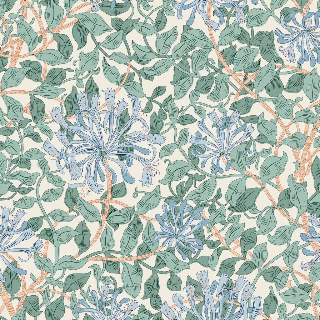 Liberty Lasenby Cotton - Craft Garden - Trailing Honeysuckle 0166W7418B - Wide Width