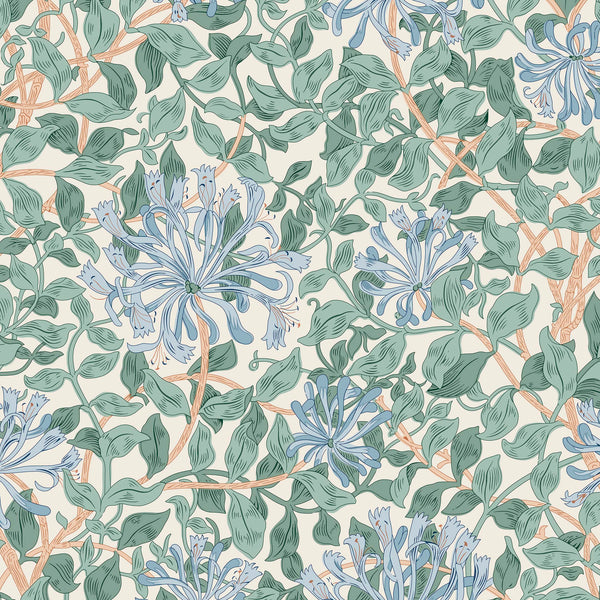 Liberty Lasenby Cotton - Craft Garden - Trailing Honeysuckle 0166W7418B - Wide Width