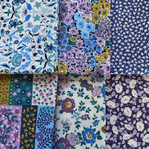 Liberty Lasenby Cotton -Tudor Celebration A - 6xFQ pack