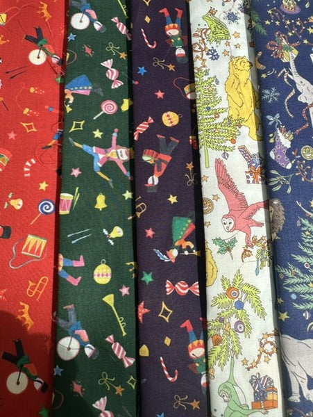 Liberty Tana Lawn 'Tumbling Toys & Christmas' 5 piece Pack