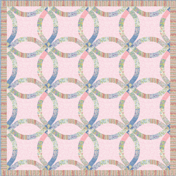 Liberty Lasenby Cotton - Everlasting Wedding Ring Quilt Kit
