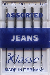 Klasse Sewing Machine Needles - JEANS - assorted sizes