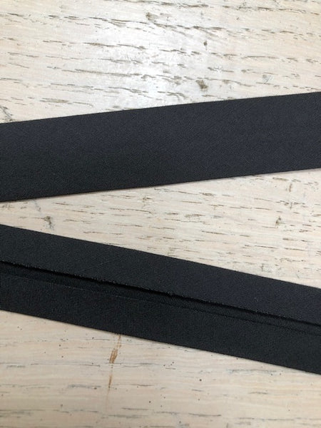 Bias Binding - 25mm - by metre - Black
