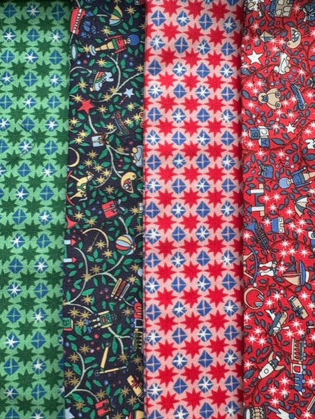 Liberty Lasenby Cotton 'Merry & Bright' Christmas Pack 1  (4 x FQ pack)