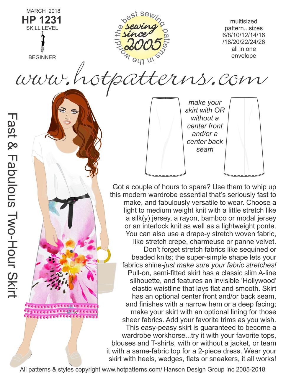 Coming Soon ... Latest Hot Pattern release - Fast & Fabulous Two-Hour Skirt !!!
