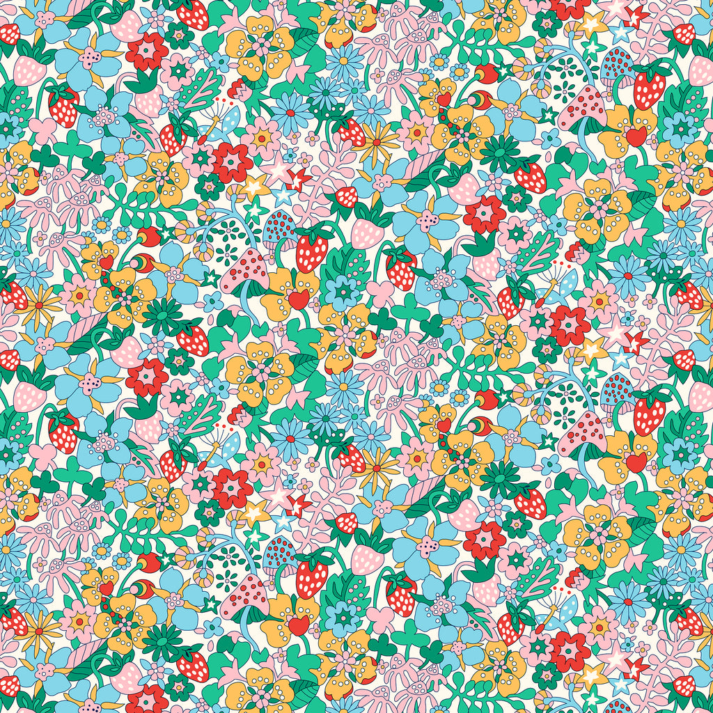 Liberty Lasenby Cotton - Everlasting Flowertop Forest 517B