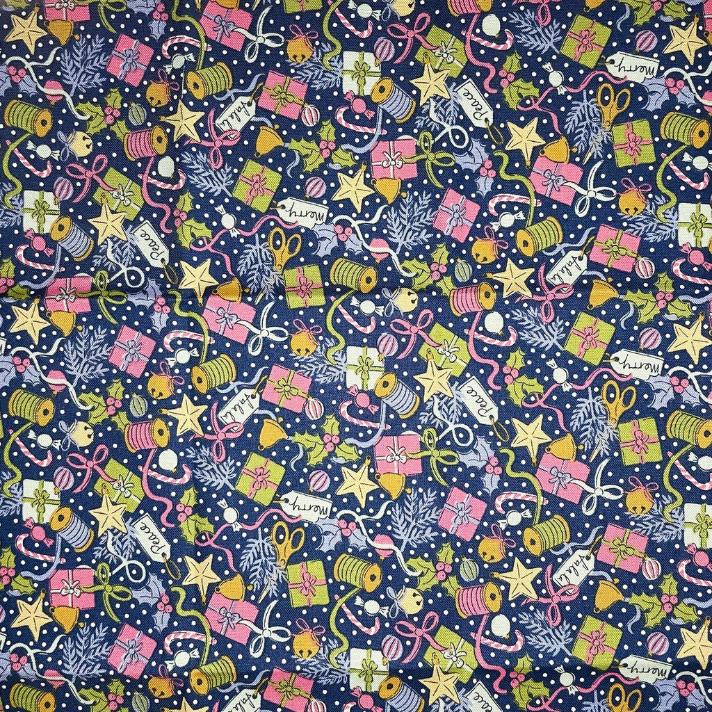 Liberty Lasenby Cotton - Festive Gifting Blue (Fat Quarters)