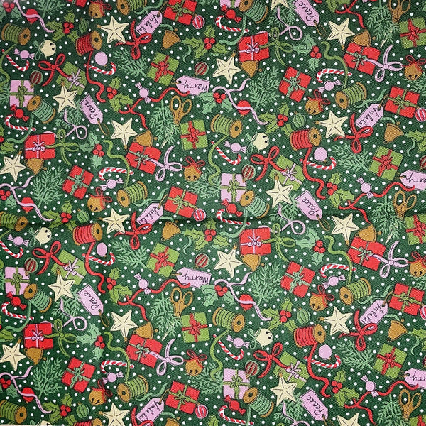 Liberty Lasenby Cotton - Festive Gifting Green (Fat Quarters)