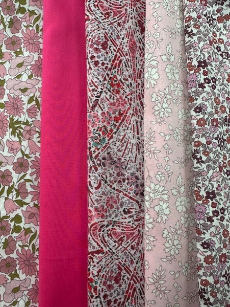 Liberty Tana Lawn - 5 x Fat Quarter pack (Pinks)