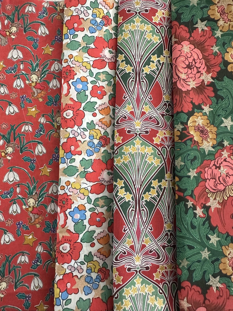Liberty Tana Lawn - Festive (December/Ianthe/Betsy/Elves) 4 x Fat Quarter pack