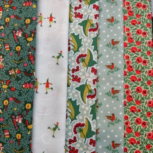 Liberty Lasenby Cotton -  'Festive Fair' Christmas Collection 5xFQ Pack 2
