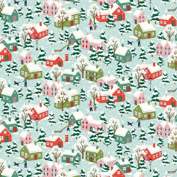 Liberty Lasenby Cotton - Festive Greetings - Festive Village  01667430C