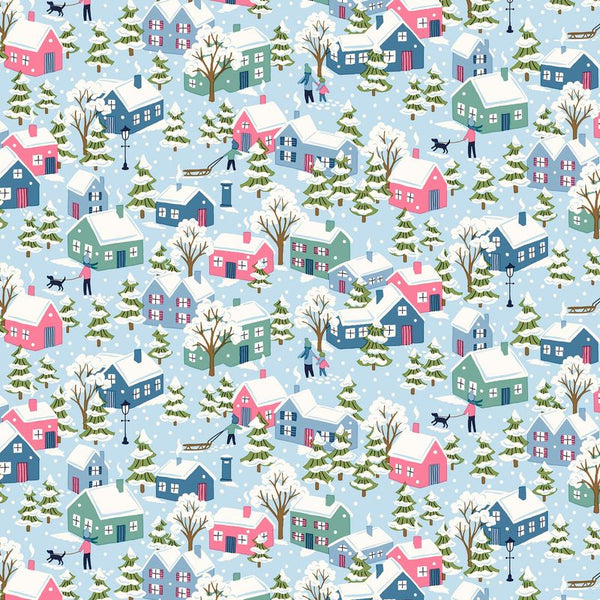 Liberty Lasenby Cotton - Festive Greetings - Festive Village  01667430C