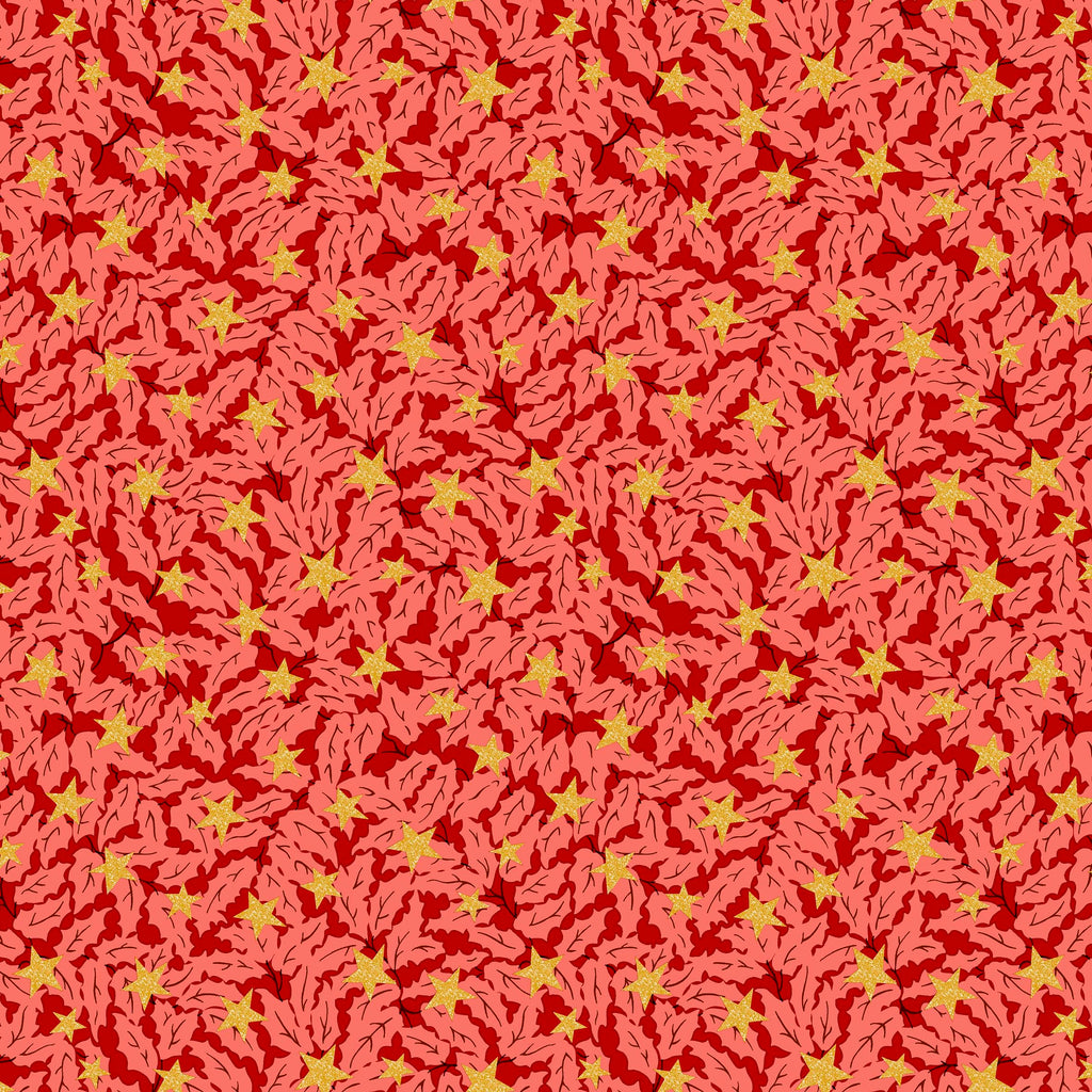 Liberty Lasenby Cotton - Festive Magic - Holly Sparkle 520D