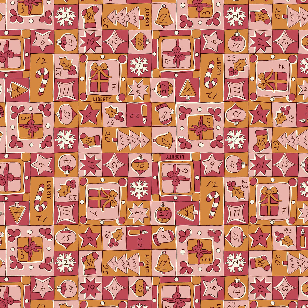 Liberty Lasenby Cotton - Festive Magic - Jolly Countdown 522A