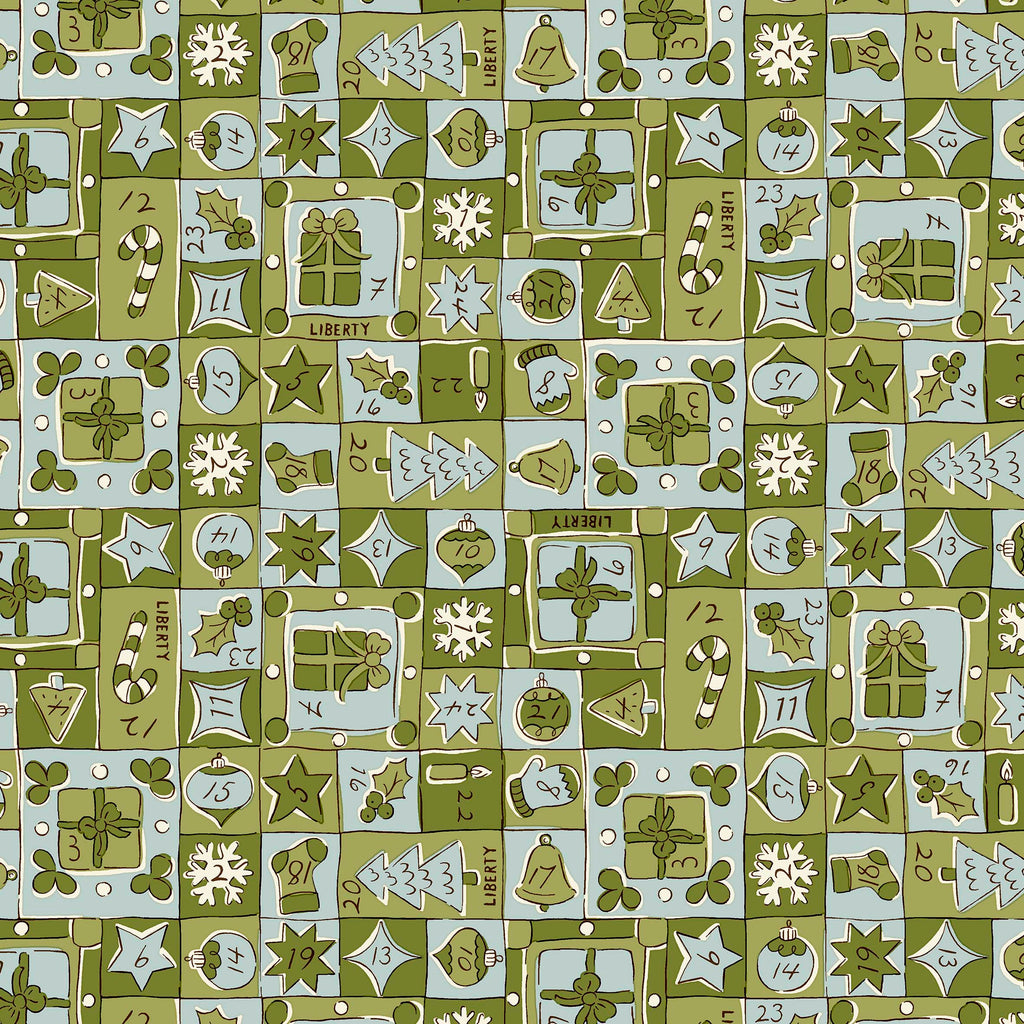 Liberty Lasenby Cotton - Festive Magic - Jolly Countdown 522B