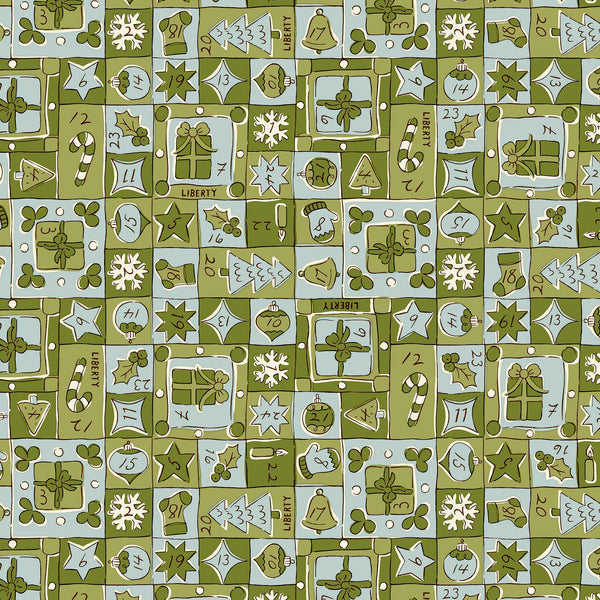 Liberty Lasenby Cotton - Festive Magic - Jolly Countdown 522B
