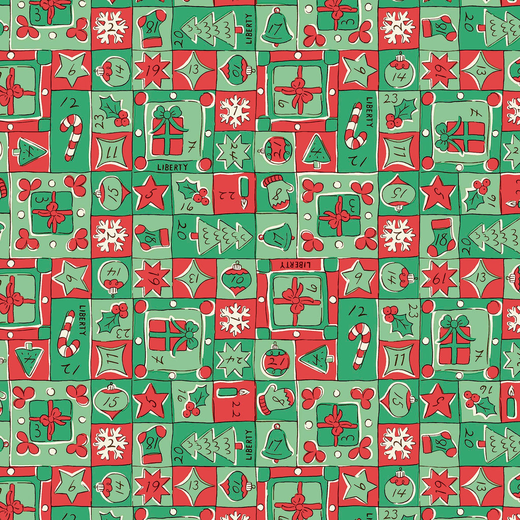 Liberty Lasenby Cotton - Festive Magic - Jolly Countdown 522C
