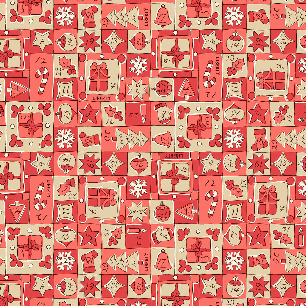 Liberty Lasenby Cotton - Festive Magic - Jolly Countdown 522D