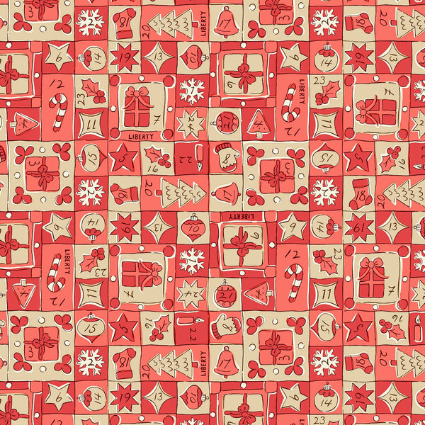Liberty Lasenby Cotton - Festive Magic - Jolly Countdown 522D