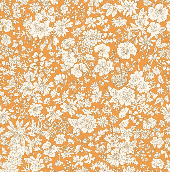 Liberty Lasenby Quilting Cotton Fabric - Emily Belle - Saffron