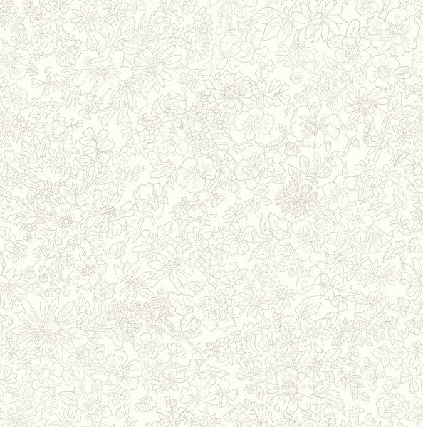 Liberty Lasenby Quilting Cotton Fabric - Emily Belle - Ivory