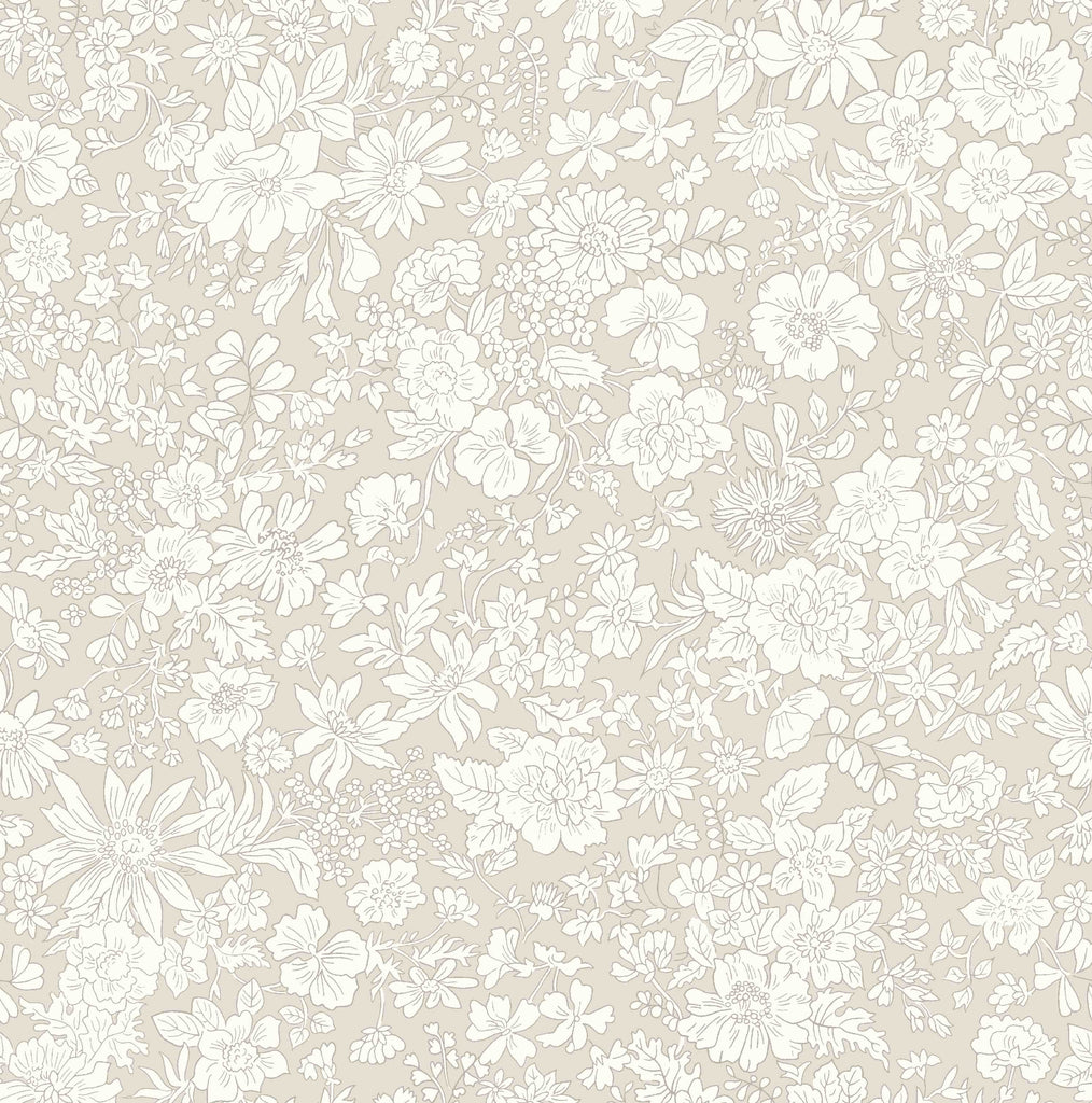 Liberty Lasenby Quilting Cotton Fabric - Emily Belle - Parchment