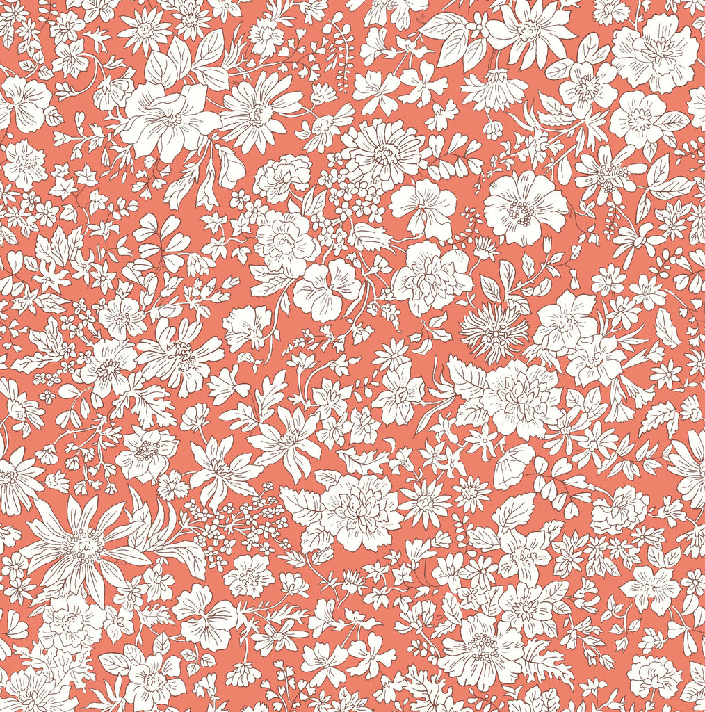 Liberty Lasenby Quilting Cotton Fabric - Emily Belle - Paprika