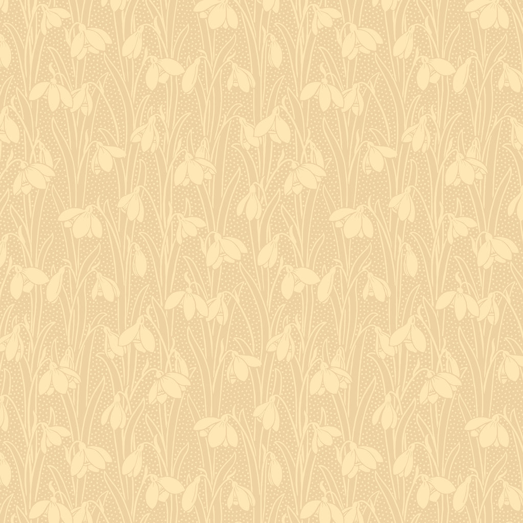 Liberty Lasenby Cotton - Snowdrop Spot Beeswax 01666872A