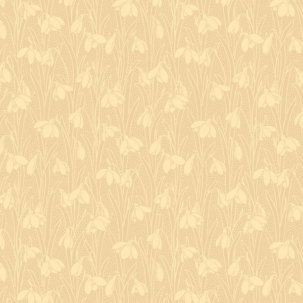 Liberty Lasenby Cotton - Snowdrop Spot Beeswax 01666872A