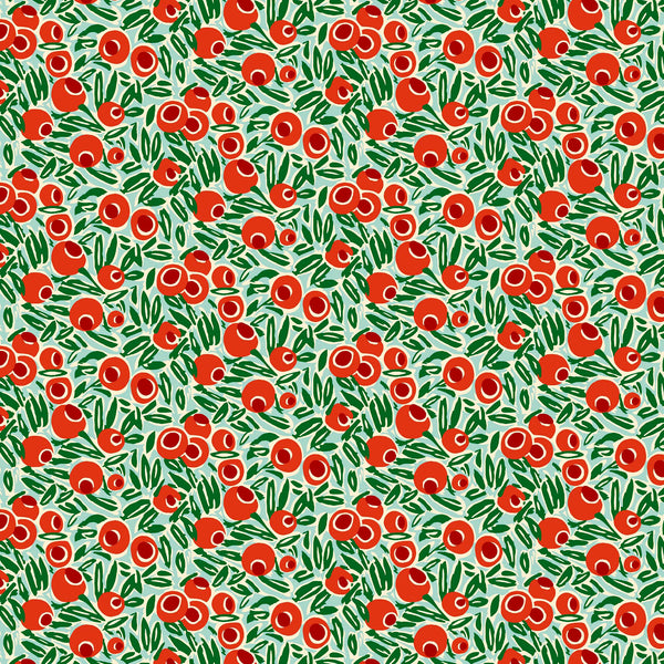 Liberty Lasenby Cotton - Festive Fair  - Yew Berries 344A