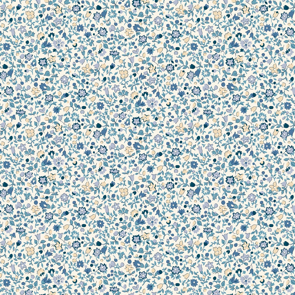 Liberty Lasenby Cotton - Denim Florals  - Posy Haze 404A
